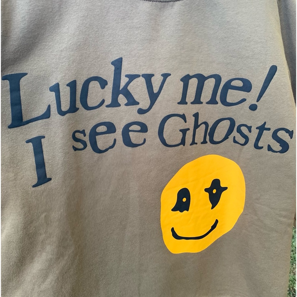 hbat 🫠 Kids See Ghosts 👻 Cropped Crew Sweatshirt Size Medium // graphic tee - Picture 14 of 14